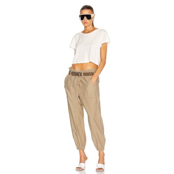 R13 Women's Crossover Utility Drop Pant Khaki Leopard Size 29 Jogger Harem i15 - Picture 1 of 13